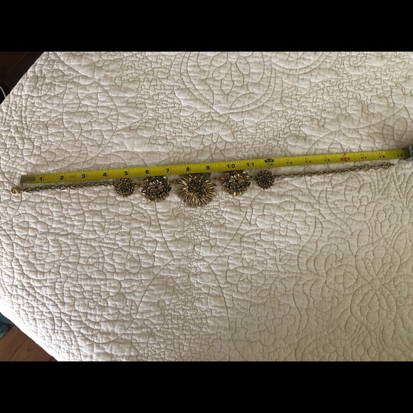 Lucky Brand Gold Tone Floral Statement Necklace - Picture 4 of 7